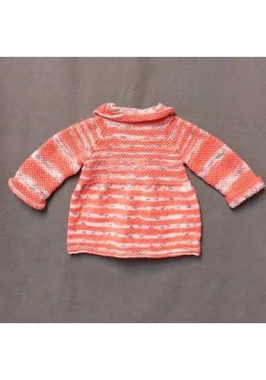 Uretti - Talia 8659 - 8763 El Örgüsü Kız Çocuk Hırka - Şapka - Patik 3'lü Takım - 2 Yaş Yavruağzı