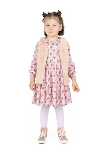 Best Kids Kız Çocuk Kürk Detaylı Yelek 001