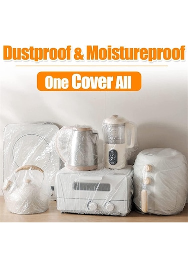 31.5in Mutfak Küçük Ev Aletleri Toz Kapağı, Elastik Küçük Ev Aletleri Şeffaf