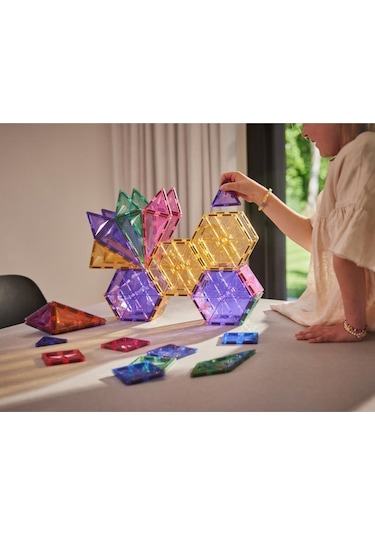 Cleverclixx Geo Pack Manyetik Bloklar, Pastel 45 Parça