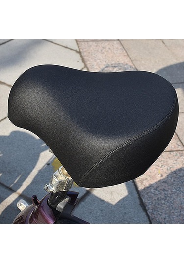 Suntek Elektrikli Bisiklet Sele Rahat Geniş Şok Emici Yetişkin Siyah