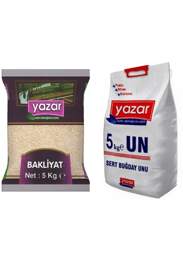 Yazar Pilavlık Pirinç 5 KG + Çok Amaçlı Buğday Unu 5 KG