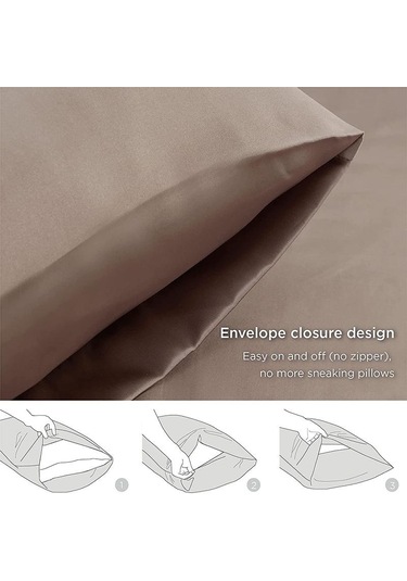 Mercan 2'li Saten Yastık Kılıfı Seti - Saç Ve Cilt İçin Havadar İpek Yastık Kılıfı Saten Yastık Kılıfı 2'li Paket Zarf Kapatmalı 76x51cm