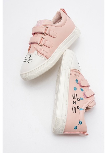 Mnpc Kız Çocuk Pudra Kedili Sneaker Ayakkabı 25y3a10011173 Pudra