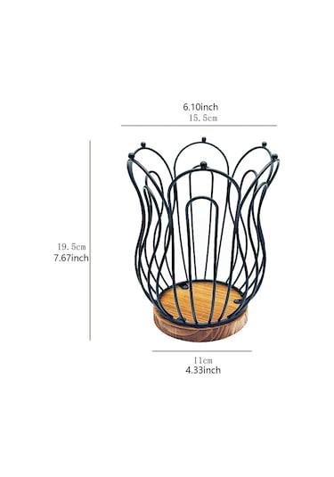 Suntek Kahve Pod Tutucu Istasyonu Organizatör Siyah-yükseltmek Siyah Yükseltmek