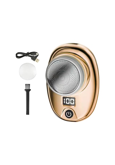 Xiaaokeji Erkekler İçin Mini Elektrikli Seyahat Tıraş Makinesi Cep Altın