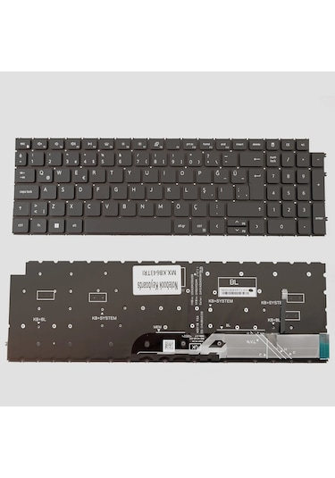 Dell Inspiron 3520 3521 Notebook Klavye Işıklı Siyah