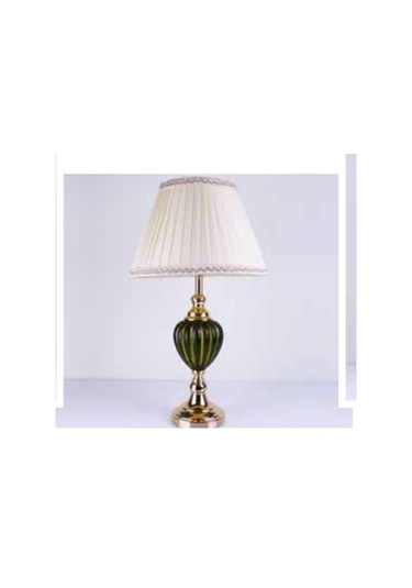 Mim Beyaz Dekorcamlı Abajur