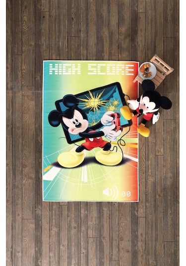 Taç Lisanslı Çocuk Halısı Mickey Mouse High 80x140