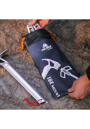 Folinda Kamp Tente Toprak Çivi, Rüzgar Teli Ve Çekiç Saklama Çantası - Oxford Kumaş - 355x155mm - Kırmızı/siyah/turuncu/mavi Seçenekli Kırmızı