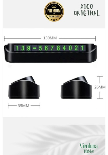 Özel Üretim Araç İçi Torpido Üstü Cam Kartı Telefon Numarası Lüks Fosforlu Neon Aç-kapa Numaratör