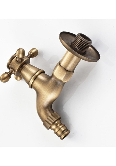 Novahub Suntek Antik Bahçe Çamaşır Makinesi: Su Dokunu Pirinç A Modeli Pirinç A