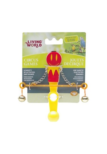 Living World Denge Çubuğu Kuş Oyuncağı Kırmızı Sarı