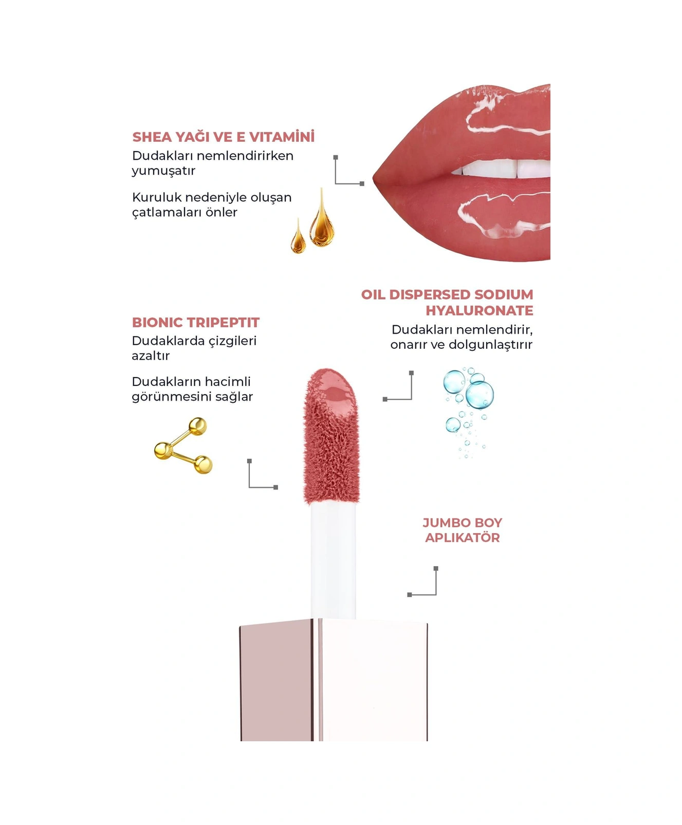 Alix Avien Maxivolumizer Lipgloss 212 Glazed Peach Kalıcı Ve Nemlendirici Ruj Dolgunlaştırıcı Etki