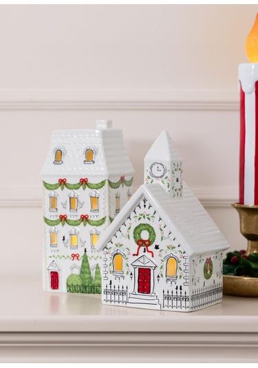 The Mia Dekoratif Led Işıklı Yılbaşı Evi 13x11x22 Cm 1 Adet