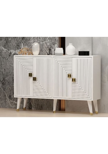 Mire Konsol Tv Sehpası Tv Ünitesi Modern Tasarım-beyaz