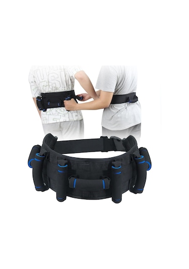 Yifomall Yaşlılar İçin Rehabilitasyon Yardımcı Bel Kemeri, 7 Sponge Kanca İle Çok Açıdan Tutuş, Kalın Dayanıklı Dış Katman, Kayma Önleyici İçi Kıvrımlı Bağ, Hızlı Bağlanıp Çıkar, Yürüyüşe Kolay Destek