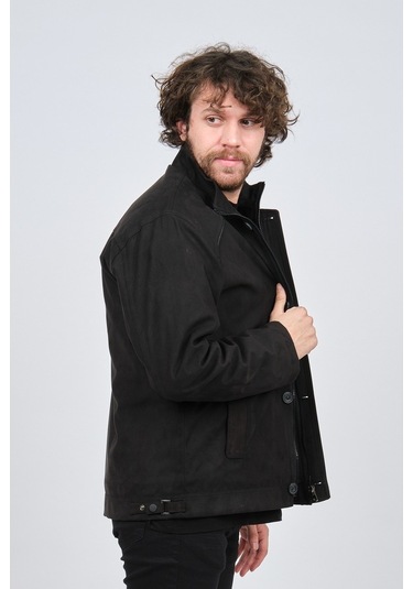 By Serco Erkek Deri Biyeli Klasik Kaban 0620680 Siyah-Siyah