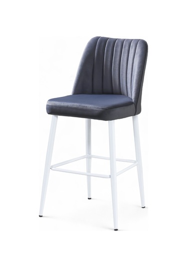 Ada Sandalye - Babyface Gri - Metal Beyaz Ayak Gri