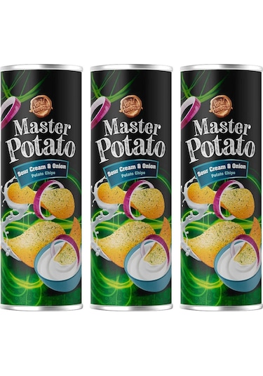 Master Potato Soğanlı & Ekşi Kremalı Cips 3 x 160 G