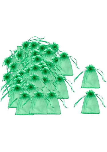 Suntek 100x Bahçe İpli File Örgü Çanta Meyve Koruma Torbaları 10cmx12cm-yeşil