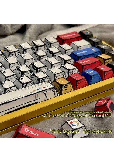 Honeybeeshop Btfoor 130 Tuşlu Pbt Anahtar Kapağı Karikatür Cherry Yükseklik 6.25u Renk Seçenekli