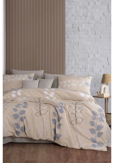 Çift Kişilik Nevresim Takımı Pamuklu Doğal Esinti Çok Renkli