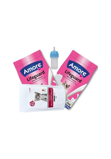 LifeGuard Yavru Kedi Süt Tozu 480gr + Maxisol 200gr + Biberon