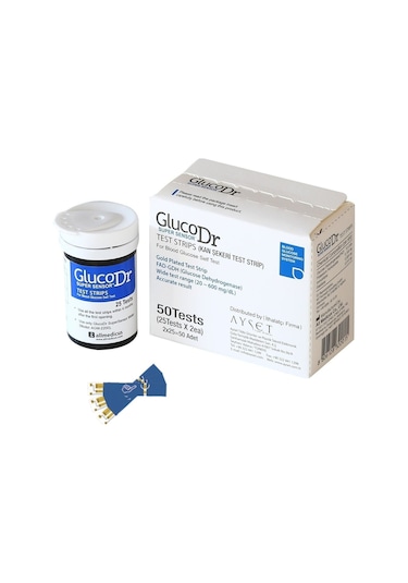 Gluco Dr Şeker Stribi Süper Sensör Ölçüm Çubuğu 100 Adet