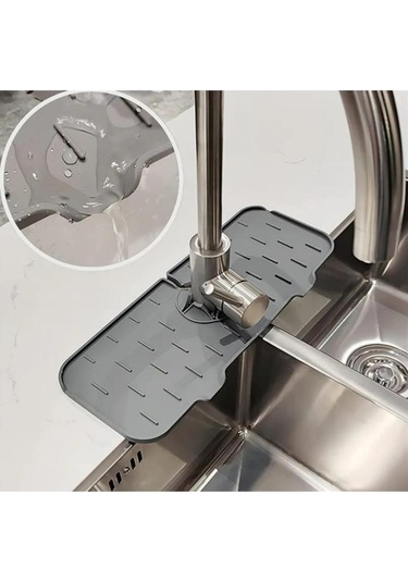 Tezgah Sıçrama Koruyucu Silikon Musluk Altı Mutfak Banyo Lavabo