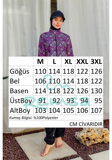 Paraşüt Tam Kapalı Tesettür Mayo Nisa R5502 Siyah