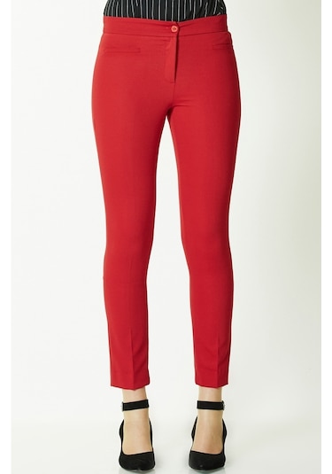 Soralline Kadın Pantalon 1683 Kırmızı Kırmızı
