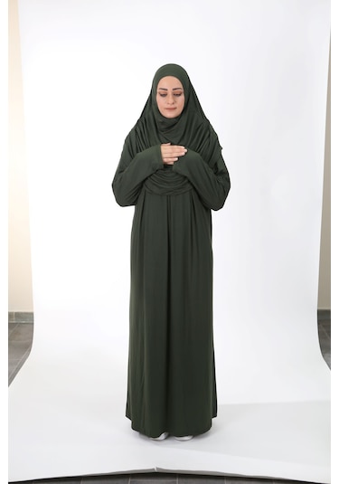 Lady Namaz Elbisesi -haki Yeşili Haki