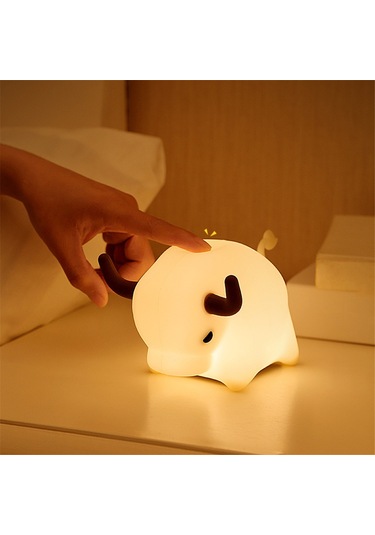 Nayomiglow İnek Gece Lambası Yumuşak Silikon Led Işık Şarj Edilebilir Sevimli Hayvan Gece Lambası Usb Kablosu İle Oda Yatak Odası Dekoru İçin Beyaz Nayomiglow İnek Gece Lambası Yumuşak Silikon Led Işık Şarj Edilebilir Sevimli Hayvan Gece Lambası Usb Kablosu İle Oda Yatak Odası Dekoru İçin Beyaz