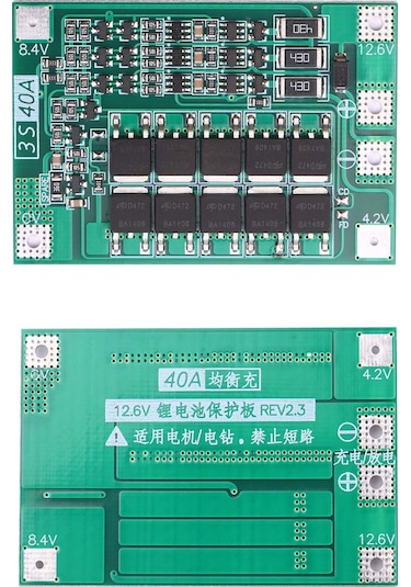 Bms 3s 40a Bms Pil Koruma Balans Kartı 18650 Lityum Li-ıon