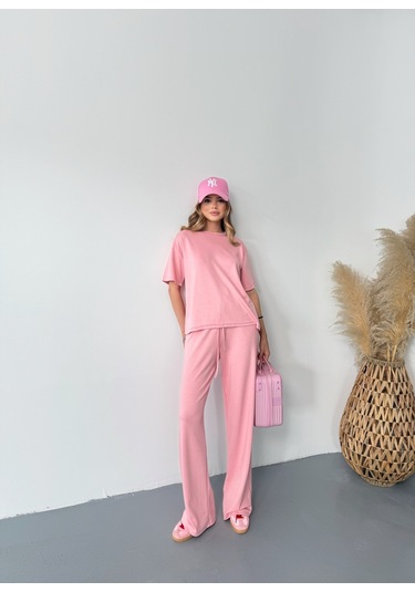 Kadın Modal Kısa Kolu Soft Touch Spor Takım Pembe Kadın Modal Kısa Kolu Soft Touch Spor Takım Pembe