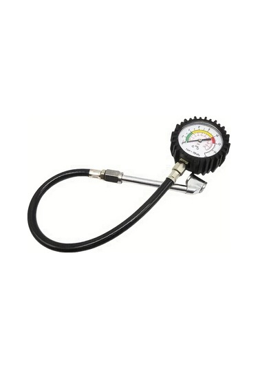 Boatshop1 Profesyonel Lastik Basınç Ölçer 1 Bilgisayar 0 220 Psı Uzatmalı Kauçuk Hortum Alaşımlı Çelik Gövde Otomobil Kamyon Motosiklet