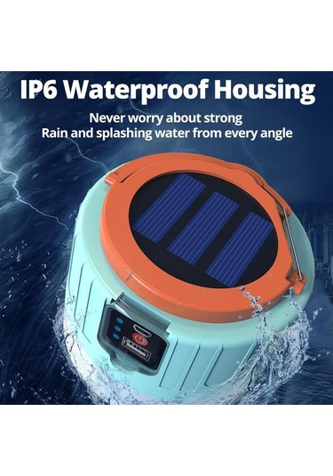 Güneş Led Kamp Işık Uzaktan Kumanda Çadır Lambası Usb Şarj Edilebilir Ampul Açık Yürüyüş Taşınabilir Fener & Kafa Lambası 56564122 Çok Renkli