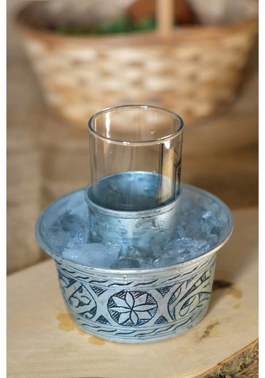 Bakır Ehlikeyf Oyma Nakışlı Gümüş Renk Kalaylı