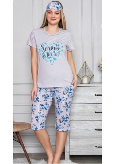 Kadın Pijamoni 3100-12 Süprem Kısa Kol Pijama Takımı