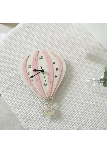 Goldenqian Ev Ofis Için Sıcak Hava Balonu Şekilli Sessiz Duvar Saati, Gri 0azj3n Gri
