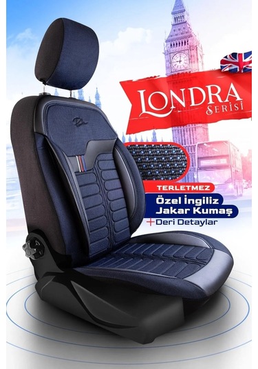 Panda Londra Serisi İngiliz Jakar Kumaş Oto Koltuk Kılıfı - Tam Set