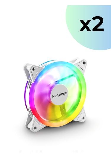 Nova Bilgisayar Kasası İle Uyumlu 2-4 Adet 12cm Rgb Fan Nova Fanı 120mm Fan 2'li Beyaz