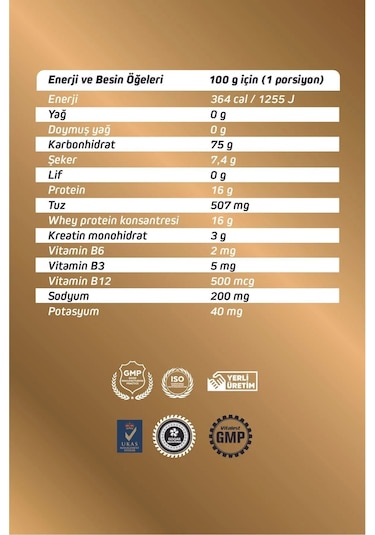 Mass Gainer Çikolata Aromalı 2400G. Karbonhidrat Tozu 24 Servis