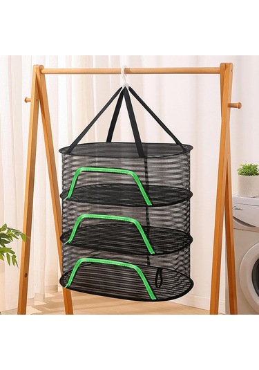 Asılı Kurutma Ağ, Fermuarı İle Örgü Kurutma Rafı, Balık Sebze Meyveleri Taç Yaprağı İçin Katlanabilir Asılı Örgü Kurutma Rafı Gri - Beyaz