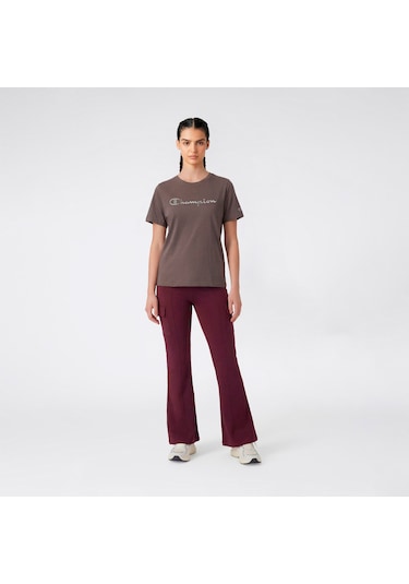 Champion Ss Regular Fit Kadın Gri T-shirt 118382 2800153