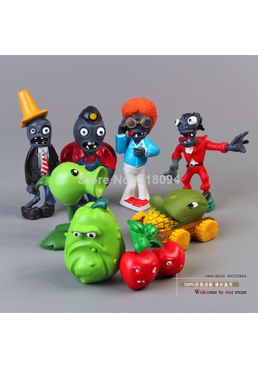 Plants And Zombies Zombiler Bitkiler 10 Adet 3-7 Cm Figur Set