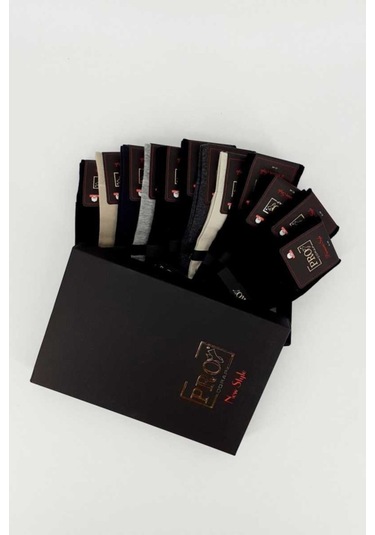 Bonbonetti  Erkek Soket Gemlik Penye Çorap 12 Adet Karma Tek Ebat Mavi