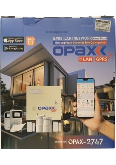 Opax-2747 Gprs&Lan Alarm Paneli Bgr-09 Kablosuz Sirenli Full Set