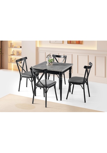 Pınar Bahar Açılır Mutfak Masa Sandalye Takımı 70x80